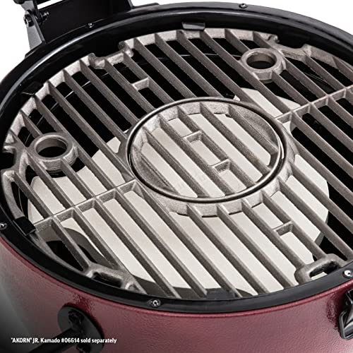 Char-Griller® AKORN Jr Charcoal Grill and Smoker Ceramic Smokin' Stone Accessory for Low-and-Slow Indirect BBQ Smoking Methods in Ivory, 11.75" L x 11.75" W, .75" H, Model 6211 - Image 2