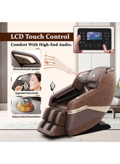 ZEITAKU Premium Full Body Massage Chair CHIRU with Zero Gravity Recline, 21 Auto Wellness Programs, 10 Fixed Massages, Magnetic Therapy, Foot Reflexology, Carbon Fiber Heating, Bluetooth Speakers & LCD Controller  - Image 4