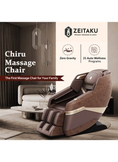ZEITAKU Premium Full Body Massage Chair CHIRU with Zero Gravity Recline, 21 Auto Wellness Programs, 10 Fixed Massages, Magnetic Therapy, Foot Reflexology, Carbon Fiber Heating, Bluetooth Speakers & LCD Controller  - Image 2