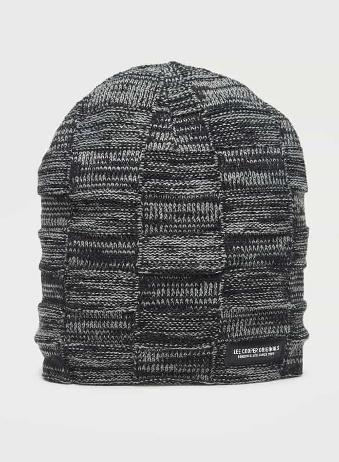 Lee Cooper Set of 2 - Lee Cooper Textured Logo Applique Beanie Cap