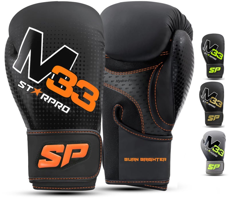 Starpro Boxing Gloves with Secure Hook & Loop Closure for Men & Women - Muay Thai Training Sparring 8oz 10oz 12oz 14oz 16oz - Image 1
