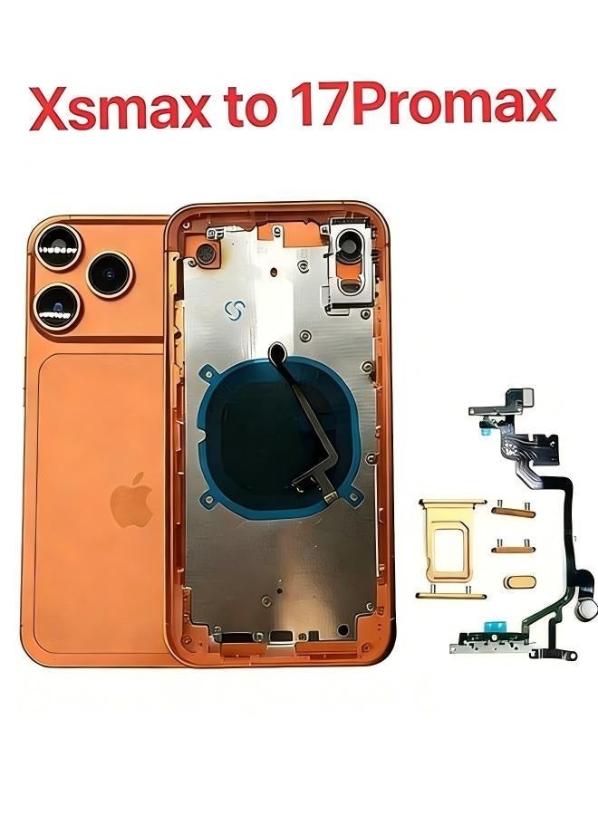 DIY upgrade battery, chassis converted to 17 Pro shell rear body (Orange) - Image 1
