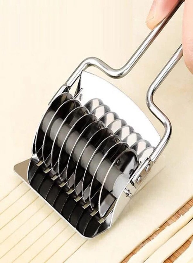 Beufee Noodle Cutter Roller, 2PCS Pasta Noodle Cutter Dough Cutter Pasta Spaghetti Noodle Lattice Rolle Kitchen Baking Tool - Image 5