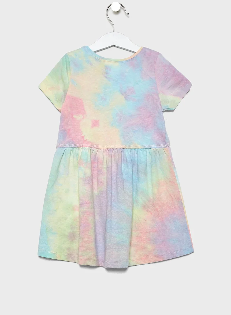Cotton On Kids Rainbow Tie Dye Dress