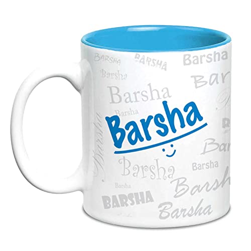Hot Muggs Me Graffiti Mug - Barsha Personalised Name Ceramic, 315ml, 1 Unit - Image 1