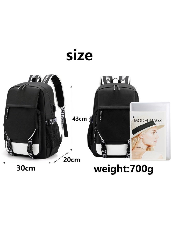 Boys and Girls Backpack Children's Primary School Bag Primary School Junior High School Bag Teen Sturdy Waterproof Lightweight Durable Gift Black - Image 5