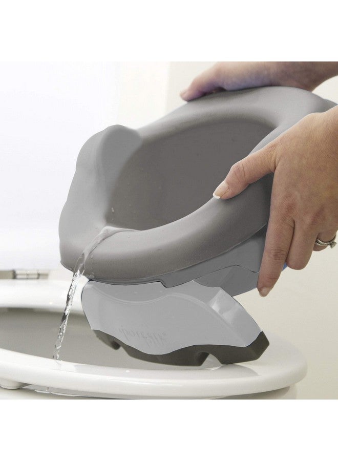 Kalencom Potette Plus Premium Collapsible Reusable Liner with Splash Guard for Home Use with The 2-in-1 Potette Plus Potty and Premium Potty (Sold Separately) (Slate Gray) - Image 4