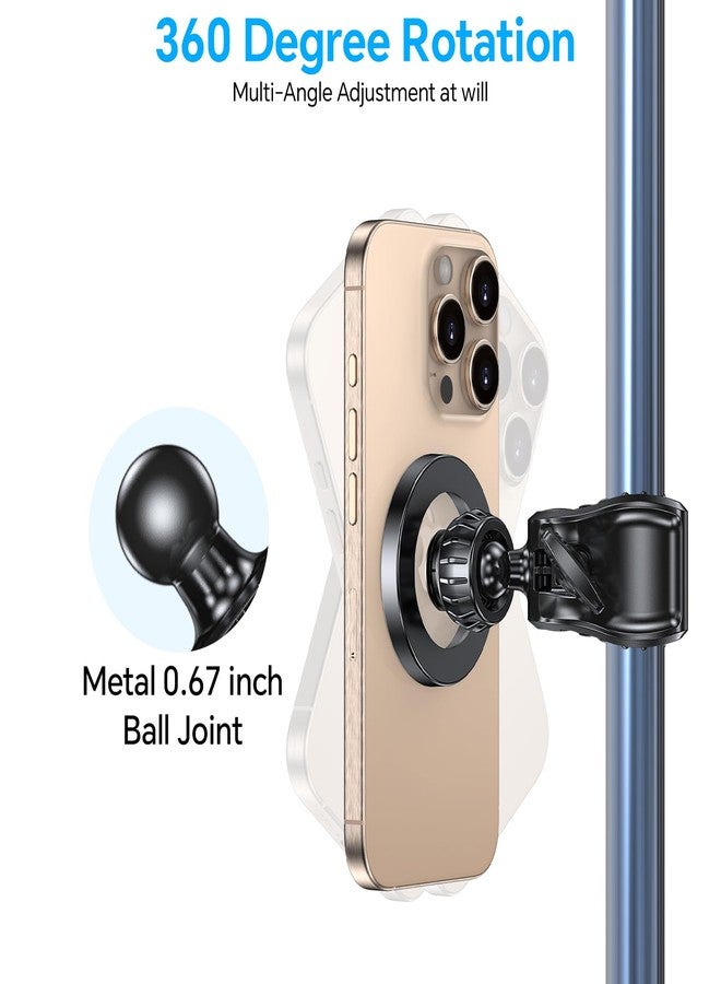 Coolpow Gym Magnetic Phone Holder Mount for MagSafe【Strong Magnets】 Stroller Phone Holder Adjustable Stand Clamp, with Gym Equipment, Stroller, Shopping Cart, Treadmill for iPhone 17 Pro Max 16 15 14 - Image 5