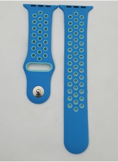 Soft Silicone Replacement Sports Strap For Apple Watch Series 7 (45mm) - Blue Sky
