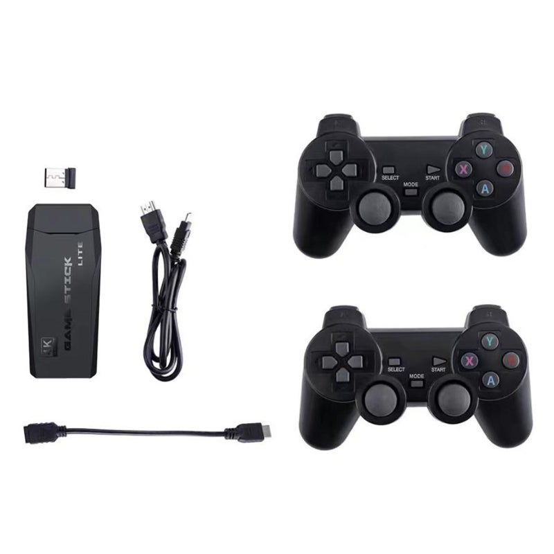 Ultimate Gaming Experience with Wireless Game Console 2.4G HD Arcade PS1 Home TV Mini Game Console U Bao Retro Game Console Wireless Gamepad Controller 64G (New Package) - Image 1