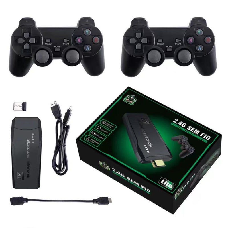 Ultimate Gaming Experience with Wireless Game Console 2.4G HD Arcade PS1 Home TV Mini Game Console U Bao Retro Game Console Wireless Gamepad Controller 64G (New Package) - Image 2