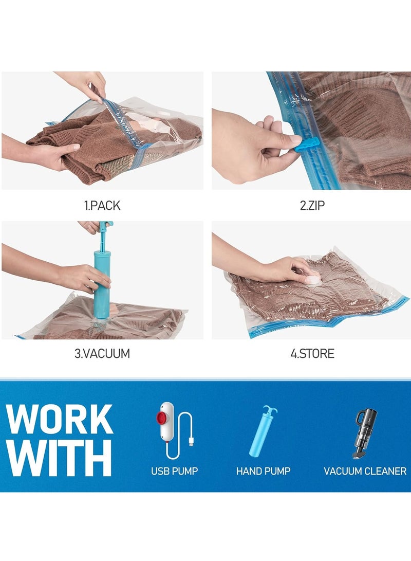 Arabest 9 Pack Vacuum Storage Bags with Pump for Travel, Multiple Pack (3×80*60cm,3×50*70cm,3×40*60cm)Vacuum Seal for Clothing and Clothes, Compression Bags with Hand Pump ﻿ - Image 4