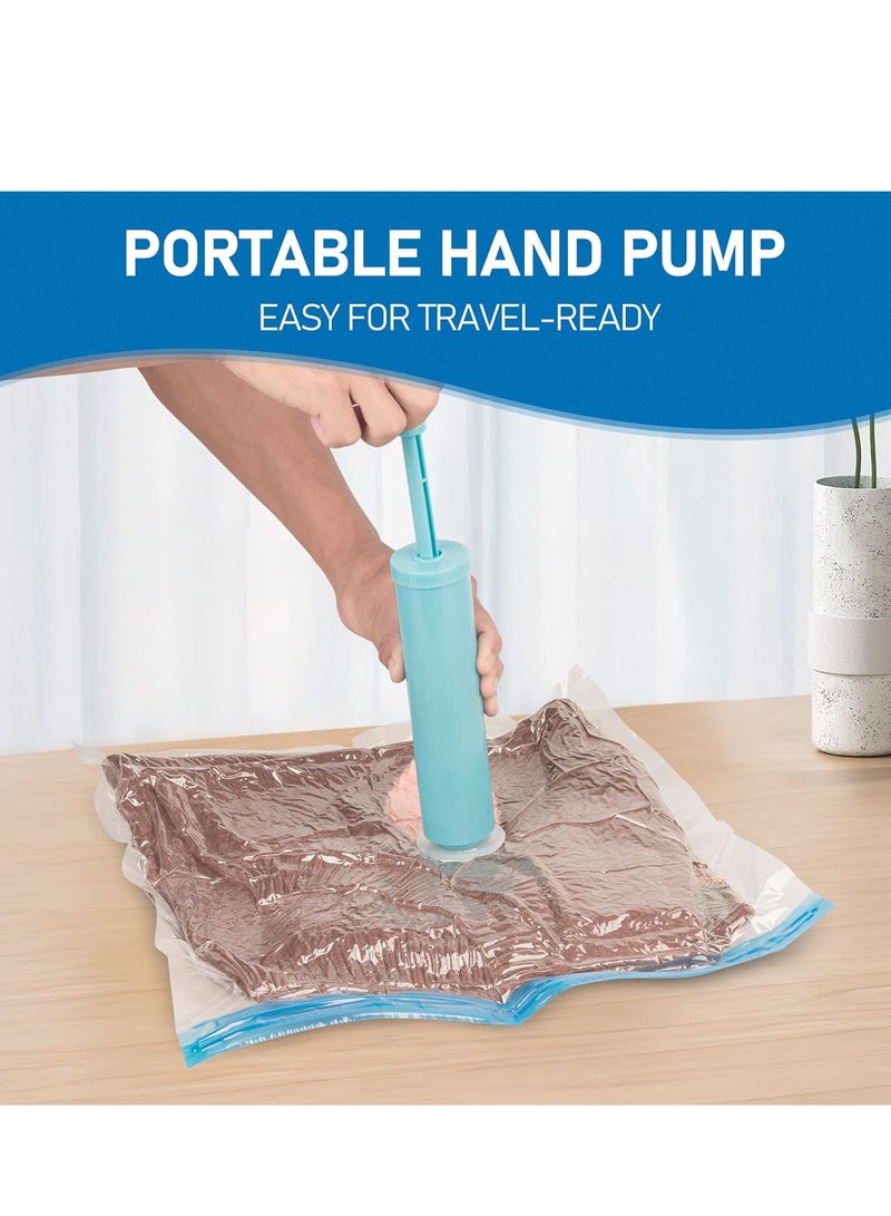 Arabest 9 Pack Vacuum Storage Bags with Pump for Travel, Multiple Pack (3×80*60cm,3×50*70cm,3×40*60cm)Vacuum Seal for Clothing and Clothes, Compression Bags with Hand Pump ﻿ - Image 5