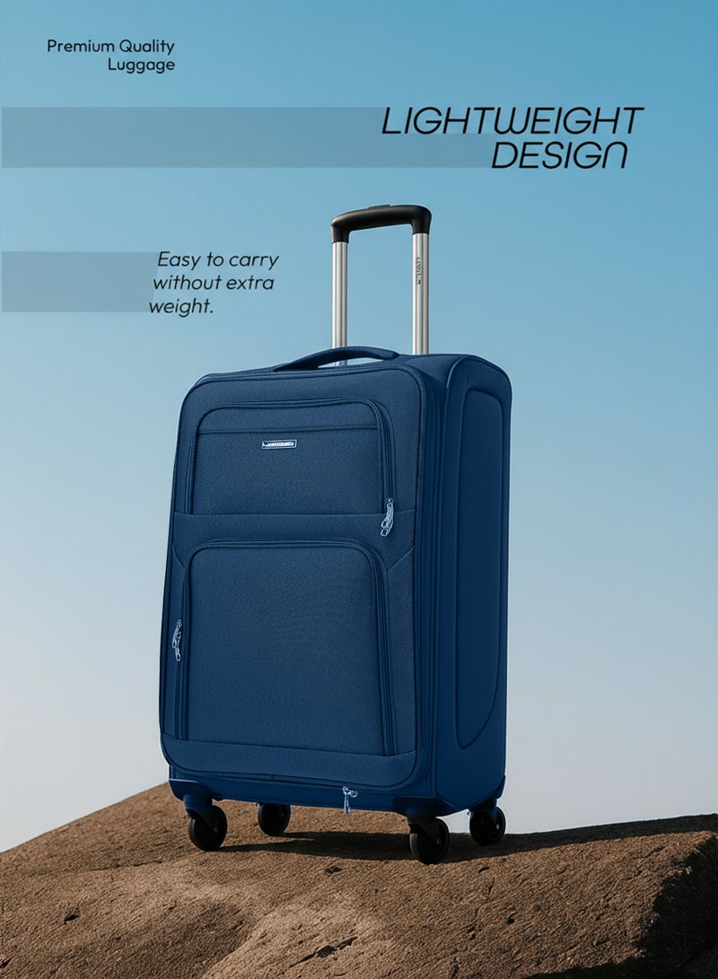 VIPTOUR 4PCS Fabric Luggage Set Durable Travel Suitcase with Spinner Wheels - Image 4