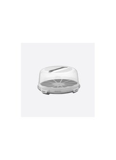 dunya High Quality Plastic Round Cake Carrier Box With Clip Lock Cover-BPA Free-(32 * 14cm)-Turkey Made Black  - Image 1