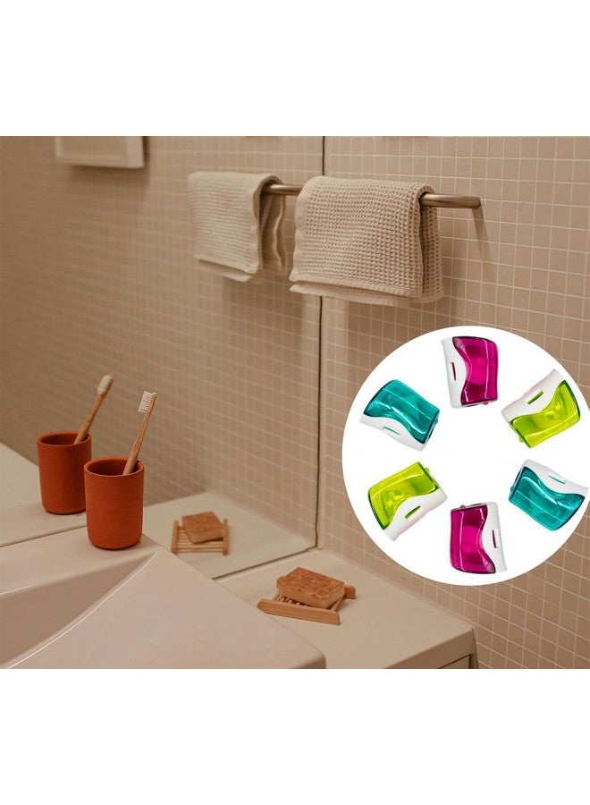 AUEAR, 6 Pack Toothbrush Holder with Suction Cup Toothbrushed Head Covers Caps Protector Case Box for Bathroom Wall Mirror Home Outdoor Travel - Image 3