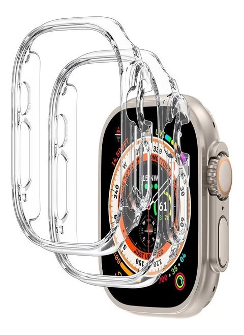 Silicone Case for Apple Watch Ultra 49mm - Flexible Transparent (Shockproof) with a Strong and Modern Design, 360 Protection