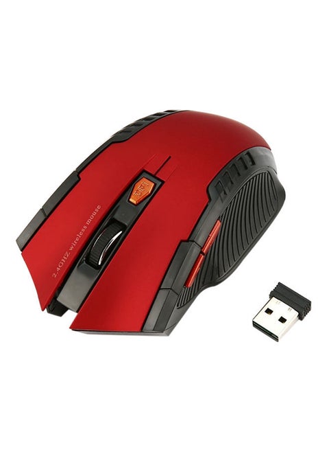 2.4Ghz Wireless Mouse With USB Adapter Red