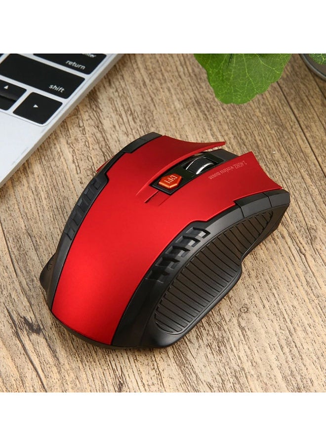 NIBEMINENT - 2.4Ghz Wireless Mouse With USB Adapter Red - Image 1