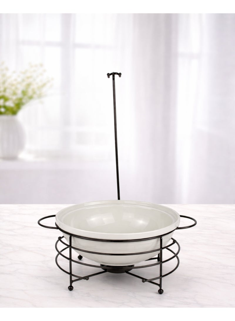 Red Home Ceramic & Metal Serving Buffet CI2033B 7.5 Liter - Image 4