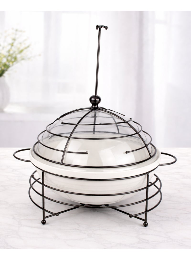 Red Home Ceramic & Metal Serving Buffet CI2033B 7.5 Liter - Image 1