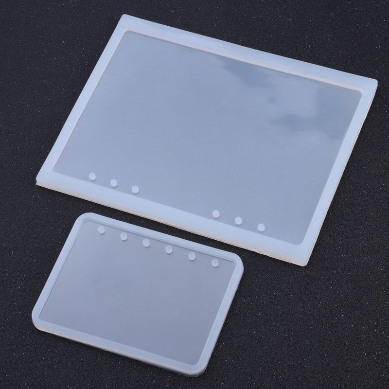 2pcsSet A5 A7 Notebook Shape Art Decortive Silicone Resin for DIY Crystal Notepad Cover