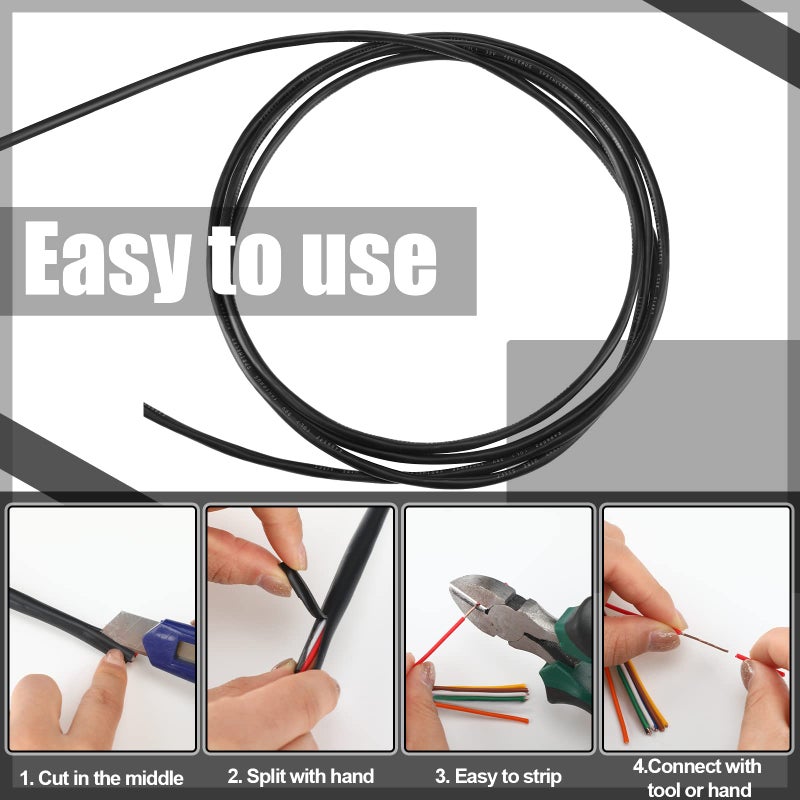 Hoolerry Solid Sprinkler System Wire 18 Gauge Irrigation Wire with UV Resistant PVC Jacket Sprinkler Cable for Underground Irrigation Field Central Control System 30v Ul Listed(18/8, 100 Ft) - Image 5