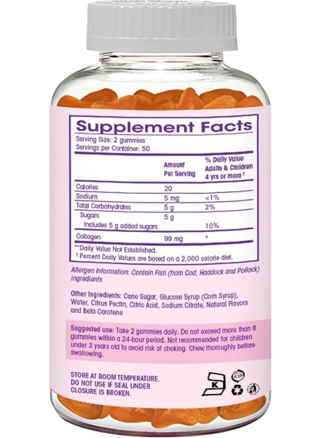 Flamingo Supplements - Hydrolyzed Collagen Gummies Type I & III | Kosher & Halal, No Gelatin, Non GMO | Strengthen Hair, Skin, Nails & Joint Care | Tropical Flavor | 100 Count - Image 5