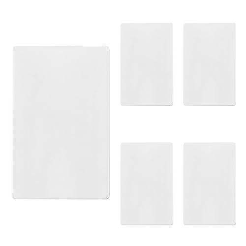 TG Screwless Blank Wall Plate Child Safe Blank Device Outlet Cover Standard Size 1Gang 468 x 293 Polycarbonate Thermoplastic UL Listed SPB1W Glossy White 5 Pack - Image 1