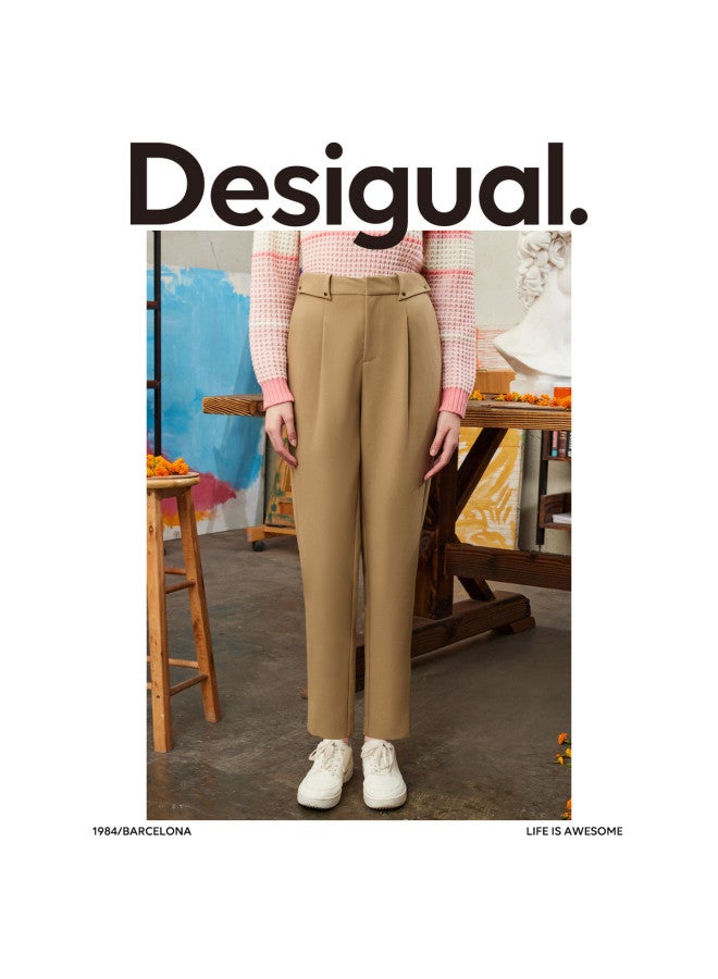 DESIGUAL embroidered Tapered Pants Women's Casual Trousers - Image 2