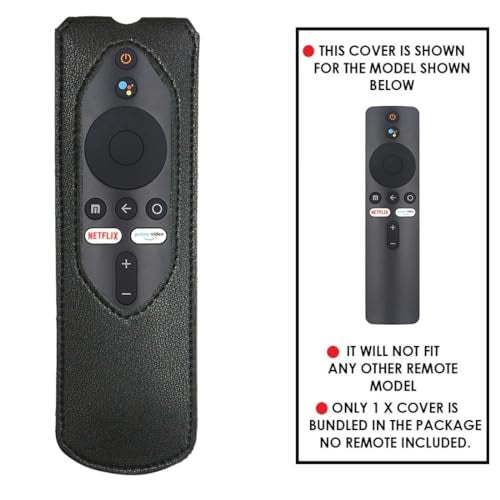 Zaoma Protective Case for Mi Led TV 4A Pro Remote Control (32" / 43" / 55") - Premium PU Leather Cover Holder, Black - Image 2