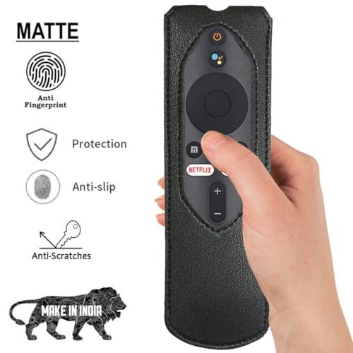 Zaoma Protective Case for Mi Led TV 4A Pro Remote Control (32" / 43" / 55") - Premium PU Leather Cover Holder, Black - Image 4
