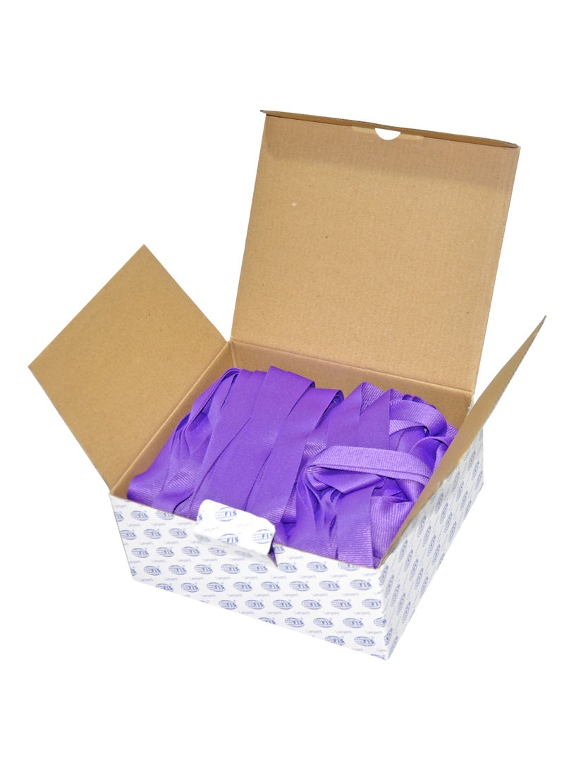 FIS Pack of 50 Pieces Flat Lanyard Badge Holder With Hook Purple - Image 2