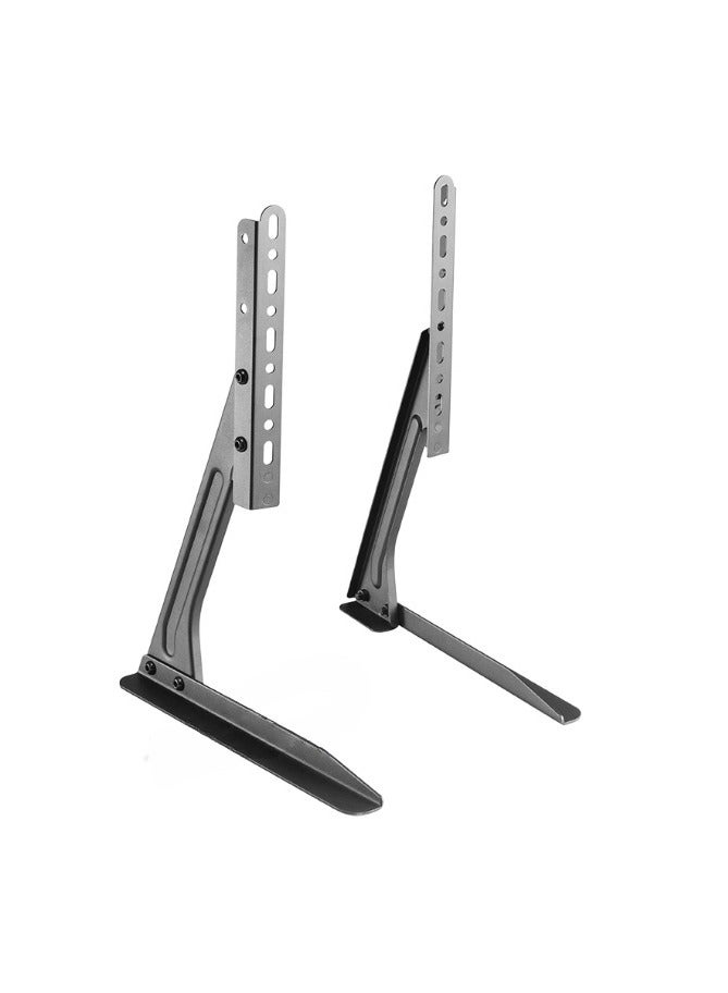 سكيل تك حامل تلفاز طاولة مع قاعدة تثبيت وقاعدة وساق لتلفزيون LCD LED OLED مقاس 32 و37 و40 و55 و60 و65 و70 و75 بوصة لتلفزيون سامسونج وإل جي وسوني باللون الأسود - Image 1