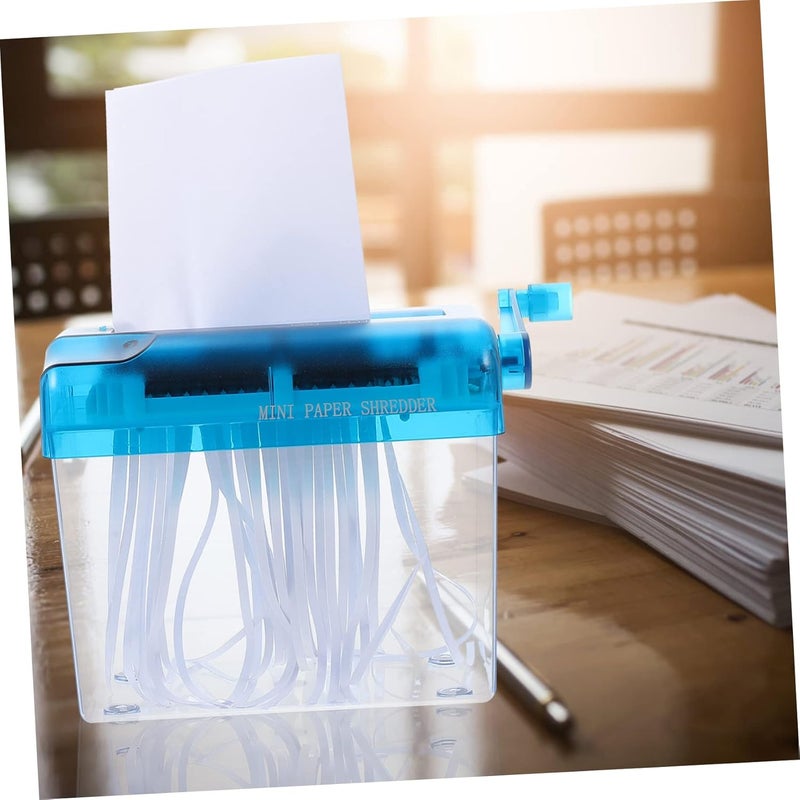 Manual Paper Shredder Portable Desktop Handheld Shredder for Home and Office Use Easy to Carry for Bills Receipts and Documents Stylish and Compact Design - Image 3