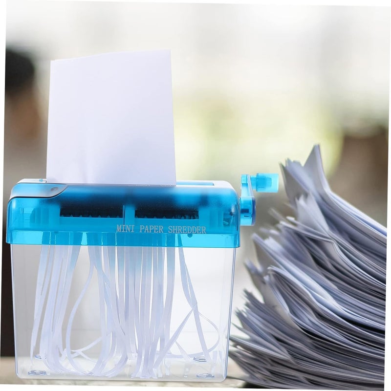 Manual Paper Shredder Portable Desktop Handheld Shredder for Home and Office Use Easy to Carry for Bills Receipts and Documents Stylish and Compact Design - Image 5