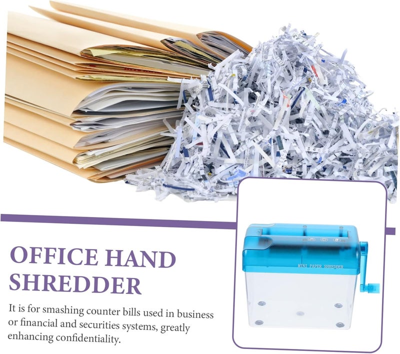 Manual Paper Shredder Portable Desktop Handheld Shredder for Home and Office Use Easy to Carry for Bills Receipts and Documents Stylish and Compact Design - Image 4