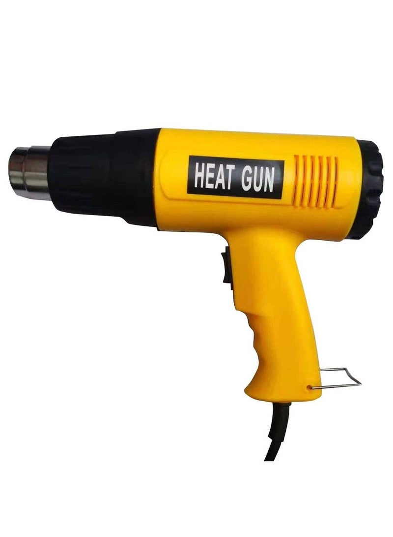 Heat Gun for Shrink Wrap, Paint Removal, Tube Bending – Dual Temperature 300°C/500°C Adjustable Hot Air Gun with 2 Nozzles – Electric Heat Tool for Crafts, Soldering, DIY, Home & Workshop Use  - Image 1