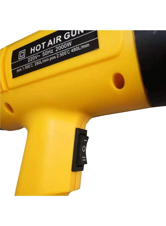 Heat Gun for Shrink Wrap, Paint Removal, Tube Bending – Dual Temperature 300°C/500°C Adjustable Hot Air Gun with 2 Nozzles – Electric Heat Tool for Crafts, Soldering, DIY, Home & Workshop Use  - Image 5