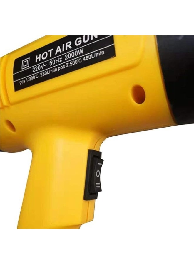 Heat Gun for Shrink Wrap, Paint Removal, Tube Bending – Dual Temperature 300°C/500°C Adjustable Hot Air Gun with 2 Nozzles – Electric Heat Tool for Crafts, Soldering, DIY, Home & Workshop Use  - Image 3
