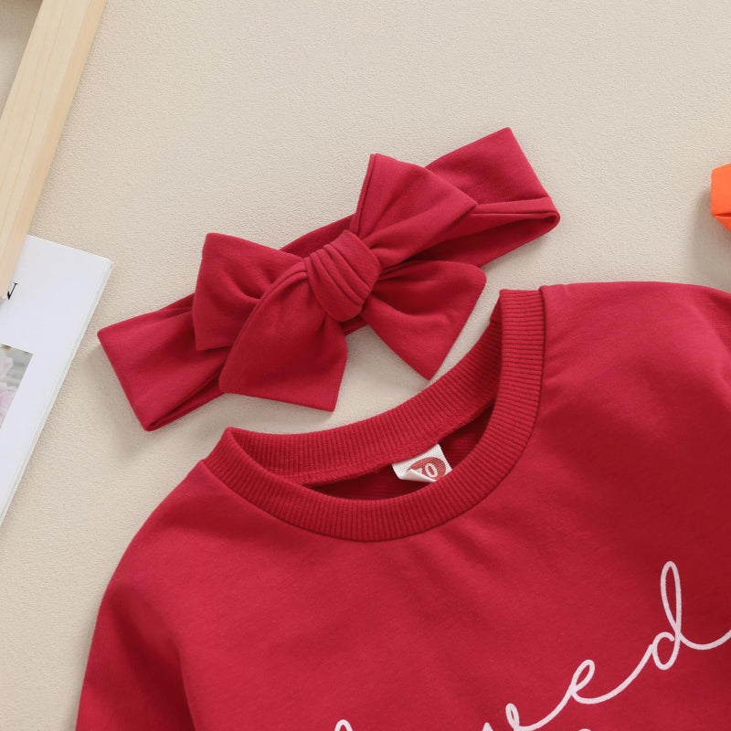 Lucikamy Newborn Baby Boy Girl Valentine's Day Outfits Sweatshirt Romper Infant Long Sleeve One Piece Romper Spring Clothes (Red 5, 0-3 Months) - Image 4