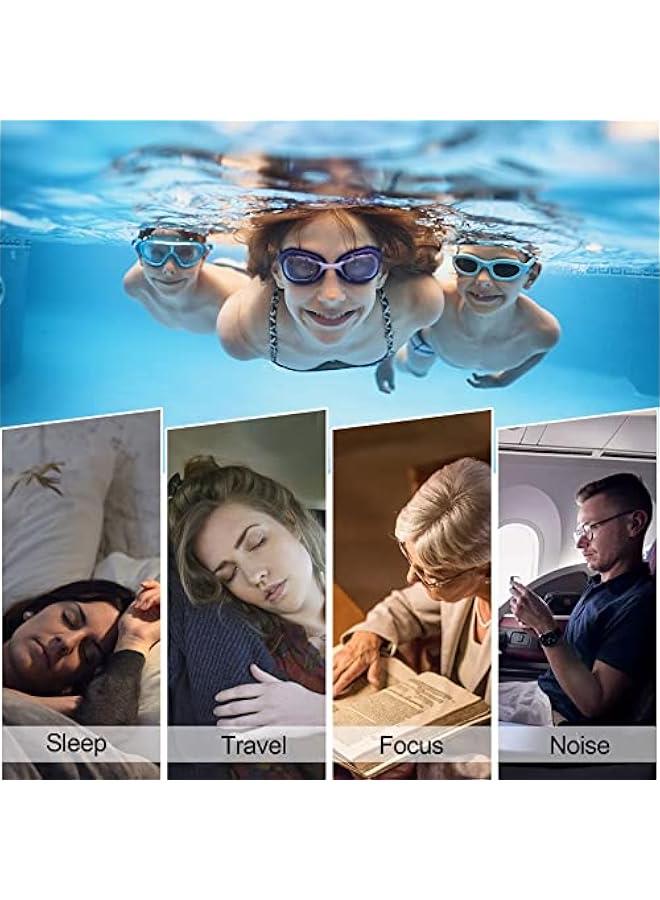 Swimming Ear Plugs for Adults,3 Pairs Waterproof Reusable Silicone Swim Earplugs for Swimming Surfing Snorkeling Showering and Water Pool,Beach,Ocean (Adults & Teens 14+) - Image 3