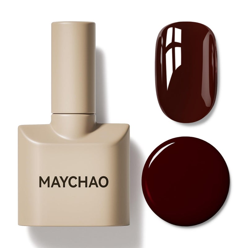 MAYCHAO 15ML Gel Nail Polish 1Pc Deep Cherry Red Nail Polish Soak Off UV LED Blood Red Nail Gel Polish Nail Art Starter Manicure Salon DIY at Home, 0.5 OZ - Image 1
