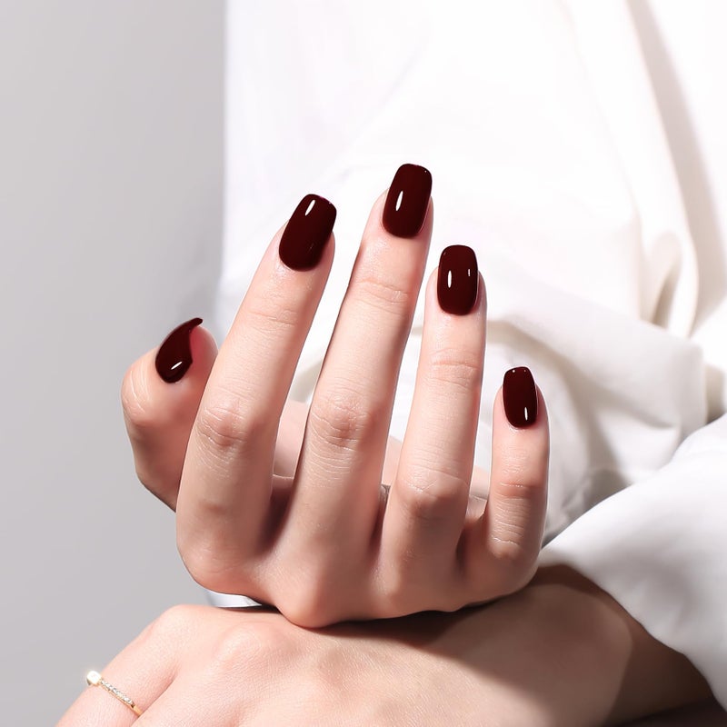 MAYCHAO 15ML Gel Nail Polish 1Pc Deep Cherry Red Nail Polish Soak Off UV LED Blood Red Nail Gel Polish Nail Art Starter Manicure Salon DIY at Home, 0.5 OZ - Image 4