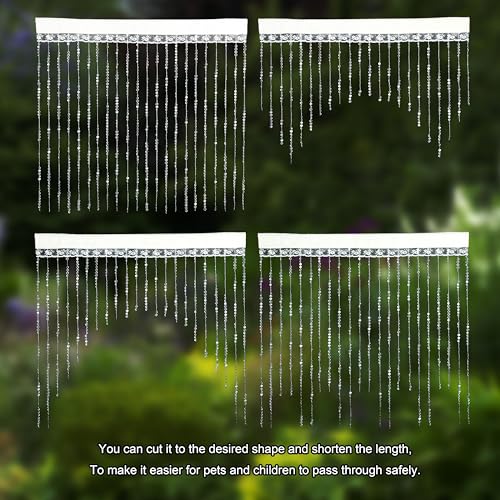 YaoYue Crystal Beaded Curtain Door Curtains Room Divider Hanging Diamond Acrylic Beads for Doorway Hippie Closet Bedroom Wall Window Backdrop Decor (35.5×79in/90×200cm, Crystal) - Image 4
