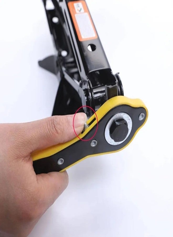 CEPLO Auto Labor-Saving Jack Ratchet Wrench with Long Handle Jack Ratchet Wrench for Scissor Jack,Lug Tire Jack, Car Jack Wrench Positive and Reversal Knob Design For Travel/Truck/SUV/Vans (Yellow) - Image 5