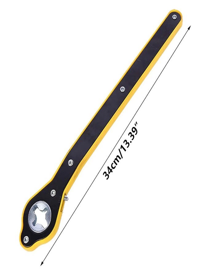 CEPLO Auto Labor-Saving Jack Ratchet Wrench with Long Handle Jack Ratchet Wrench for Scissor Jack,Lug Tire Jack, Car Jack Wrench Positive and Reversal Knob Design For Travel/Truck/SUV/Vans (Yellow) - Image 2