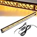 LE-JX LEJX Led Strobe Lights 36 Inch Yellow Flashing Safety Warning Emergency Strobe Light Bar Caution Directional Police Car Vehicle Pickup Truck Rear Window Traffic Advisor 355 IN YellowAmber - Image 2