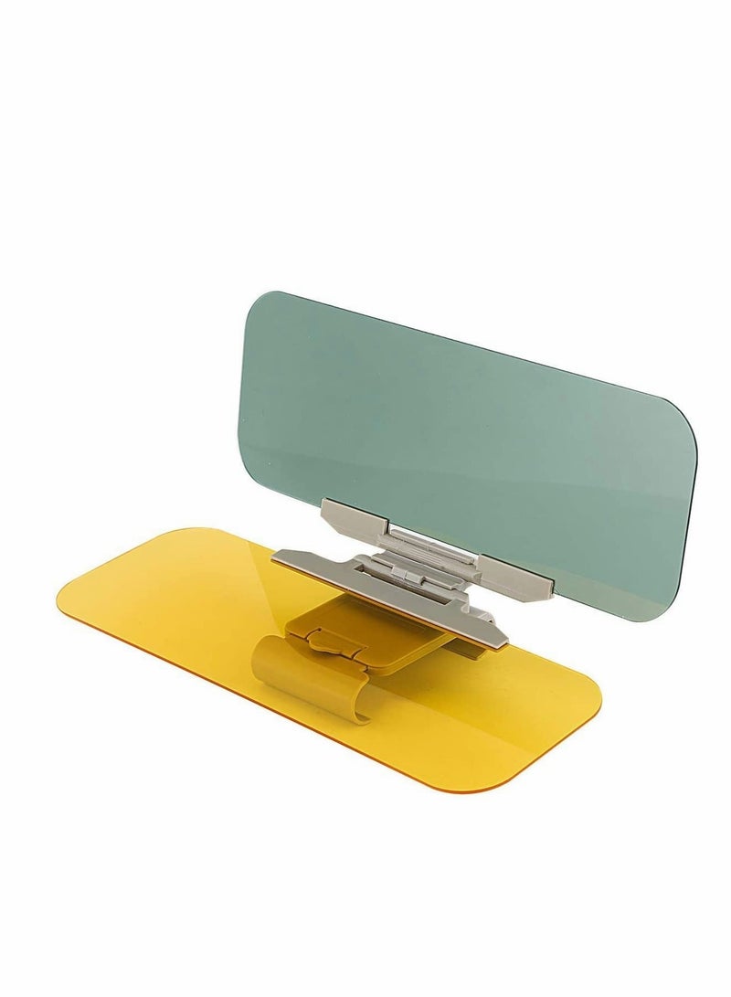 Excefore 2 in 1 Anti-Glare Visor, Day and Night Anti-Glare Visor, Automobile Sun Anti-UV Block Visor, Non Glare Anti-Dazzle Sunshade Mirror Goggles Fit Cars SUVs Trucks Trailers - Image 1