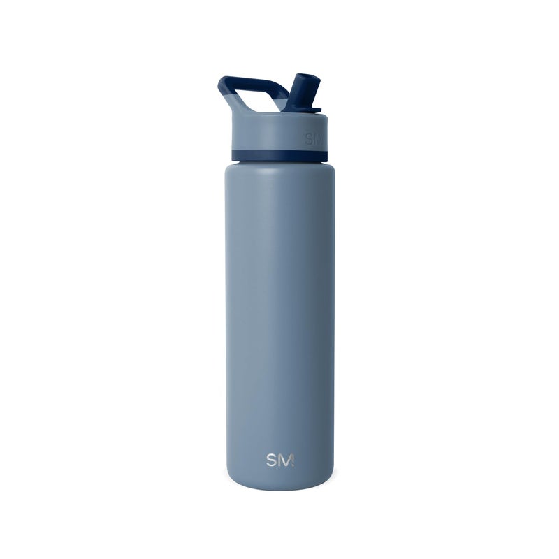 Simple Modern Water Bottle with Straw Lid | Vacuum Insulated Stainless Steel Metal Thermos | Reusable Leak Proof BPA-Free Flask for Sports Gym | Summit Collection | 30oz, Blue Dune - Image 1